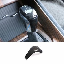 Black Wood Grain Gear Shift Knob Shifter Lever Trim Fit For BMW X1 F48 2016-2019