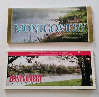 Montgomery, IL ILL Illinois Street Maps & Advertising Businesses
