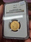 1894 $5 Liberty Head Gold Half Eagle – NGC MS62🔥 Pre-1900 U.S. Gold