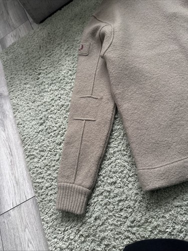 FRED PERRY Warm Chunky Knit Full Zip Funnel Neck Cardigan Jumper XXL 100% Wool - Picture 14 of 15