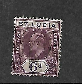 St Lucia K Ed V11 1904 Defins 6d Sg 72 Good Used Cat 42 Ebay