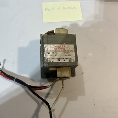 #ad Whirlpool Microwave Transformer 120V60Hz OBJY2 DPC 240 DW 1750A $39.00