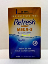 Refresh Optive MEGA-3 Preservative-Free Lubricating Eye Drop, 70 Vials