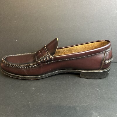 Florsheim Imperial Mens 11 Brown Nubuck Leather Penny Loafers Made in Spain 7949 Florsheim Imperial Quality Mens 11 C Brown Leather Apron Toe  main image 4