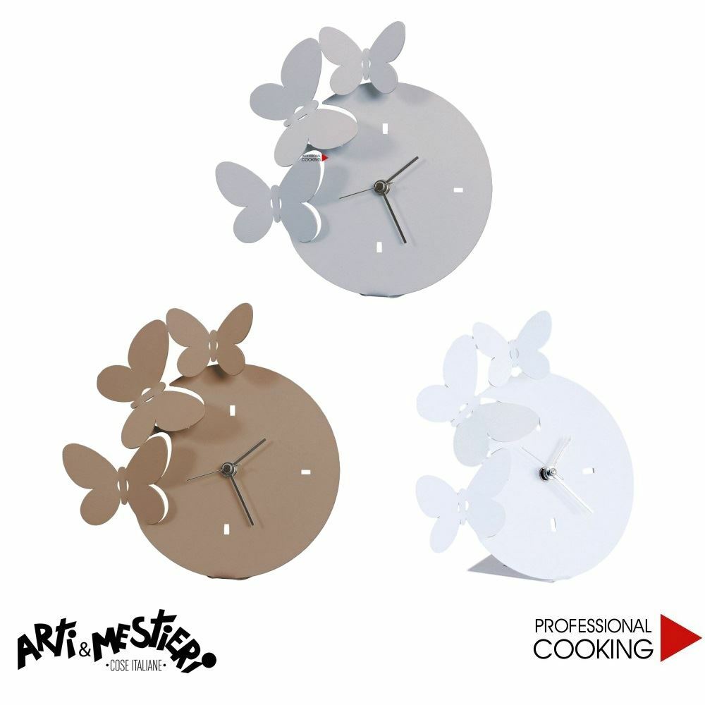Arti e Mestieri Love orologio tavolo design farfalla cm. 21 x 21