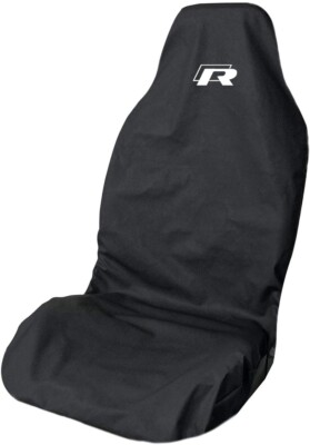 Fits VW R Line Waterproof Premium Large Black 4x4 Front Car Seat Cover Protector
