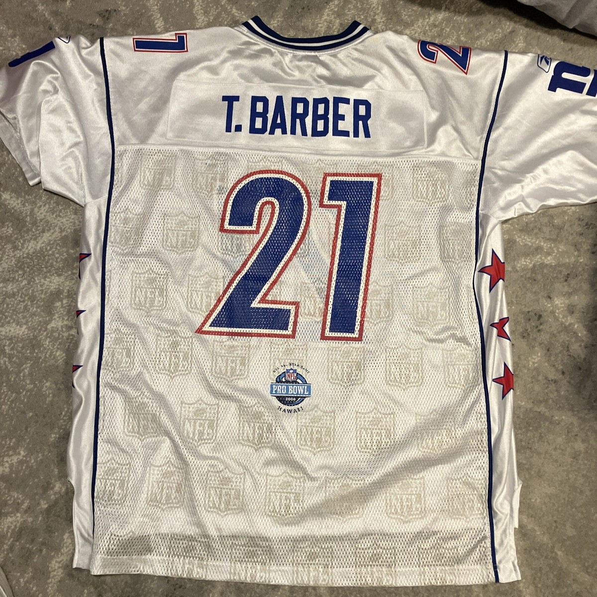 RARE- Reebok - New York Giants - Tiki Barber - #21- 2006 NFL Pro