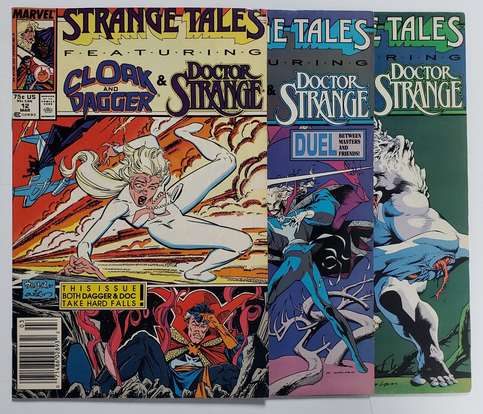 B 1987 Marvel | Strange Tales Lot 12, 15, 16 | Cloak and Dagger & Doctor Strange