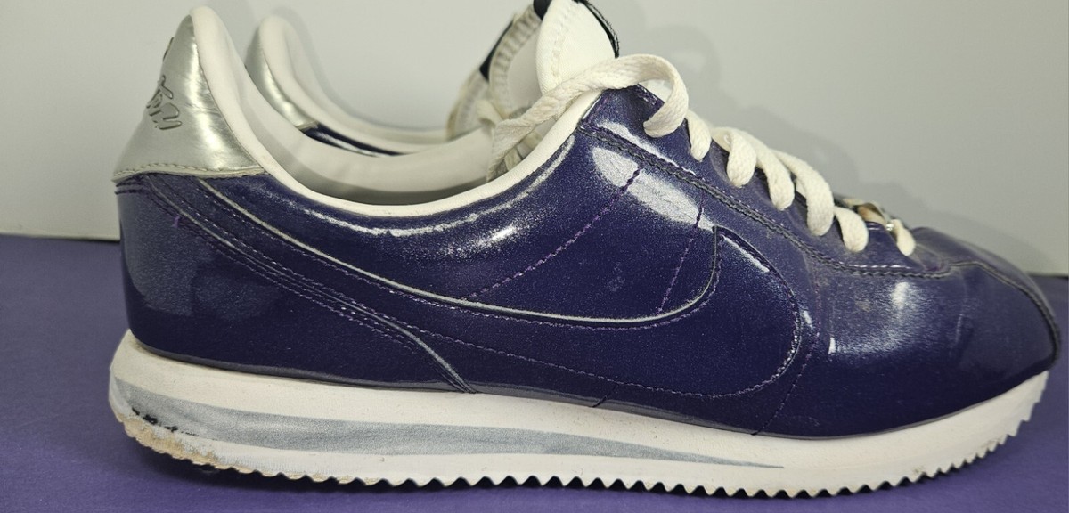 Nike Cortez 72 Basic Premium QS Purple White‎ Silver Mens Size 12.5 Nike Cortez 72 Basic Premium QS Purple White Silver Mens  main image 4
