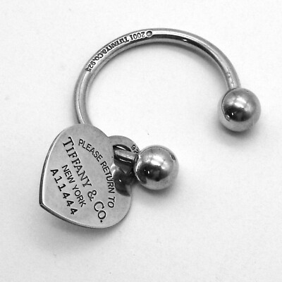 Tiffany&Co. キーリング Return to Tiffany Heart Tag Key Ring Tiffany Heart Tag Key Ring Sterling Silver Inscribed | eBay