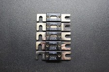 5 PACK 200 AMP ANL FUSE FUSES NICKEL PLATED INLINE WAFER CAR AUDIO STEREO ANL200