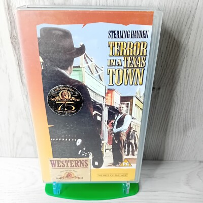 TERROR IN A TEXAS TOWN VHS TAPE -RARE RETRO MOVIE SERIES VINTAGE WESTERN