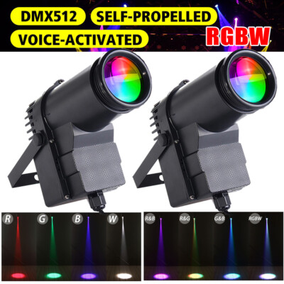2x 30W LED DMX RGBW Bühnenbeleuchtung Pinspot Bühnenlicht Disco Punktstrahler