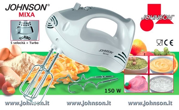 SBATTITORE AD IMMERSIONE 5 VELOCITA' + TURBO 150 WATT JOHNSON 2 COPPIE DI FRUSTE