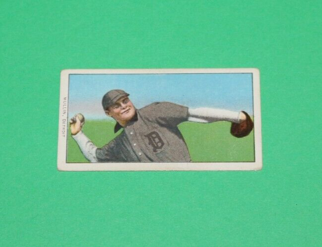 Antique 1909 T206 GEORGE MULLIN Throwing Detroit Tigers Baseball Card