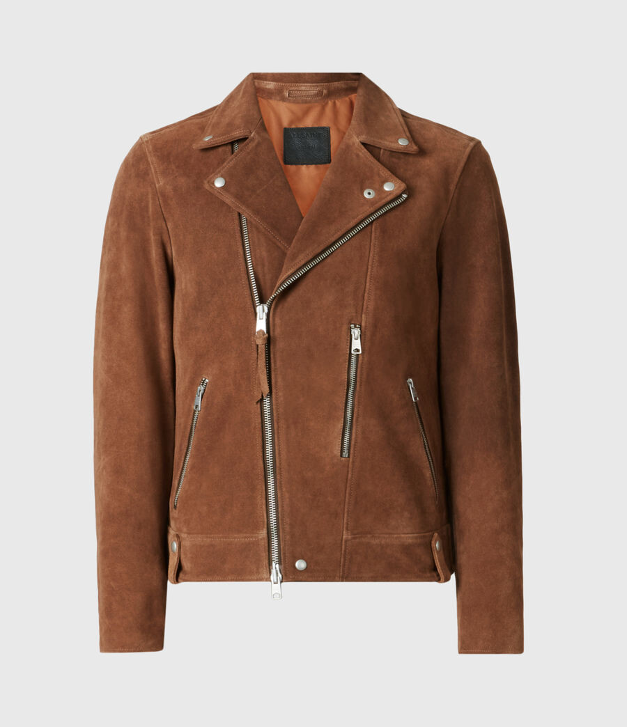 Suede Veloursleder Jacke Braun Designer Herren Weiche Braune Echte