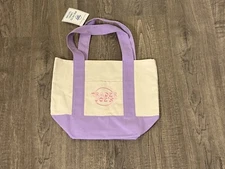 Trader Joe's 2025 limited Pastel Canvas Mini Tote Bags Set of 1 Purple