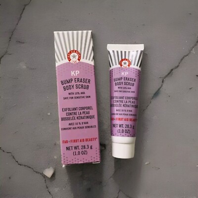 First Aid Beauty FAB KP Bump Eraser Body Scrub with 10% AHA 28.3g