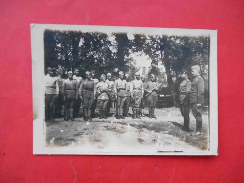 Hungary 1945 USSR soviet soldiers, infantry platoon. Real photo WWII