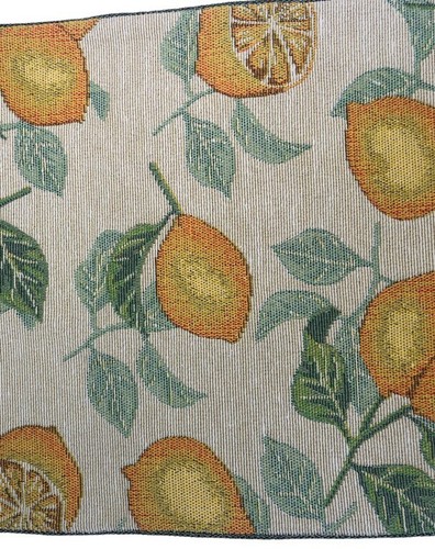 Lemons Placemats Set of 4 Tapestry Satin Backed 13x18" French Country Home - Picture 9 of 12