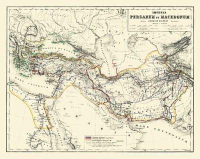 Historic Map - Persian Macedonian Empires - Kiepert 1903 - 28.92 x 23