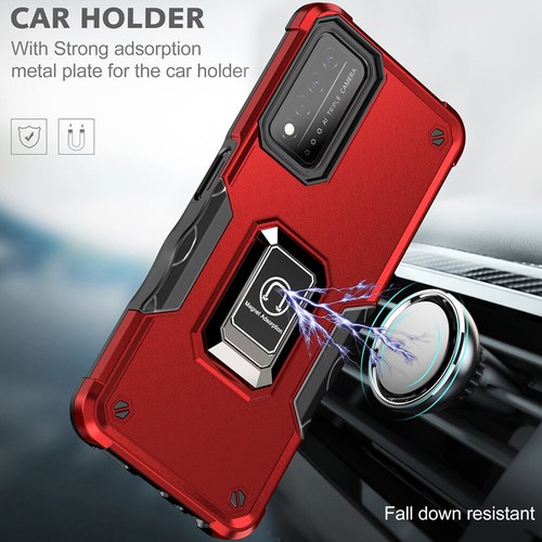 For T-Mobile Revvl V Plus Metal Ring Kickstand Case Dual Layer Shockproof Cover - Picture 6 of 44