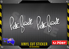 <!--F#f_0-->2x PETER BROCK Signature Vinyl Cut Gloss WHITE 50mm Decal Sticker Dash FREE POST<!--F/-->