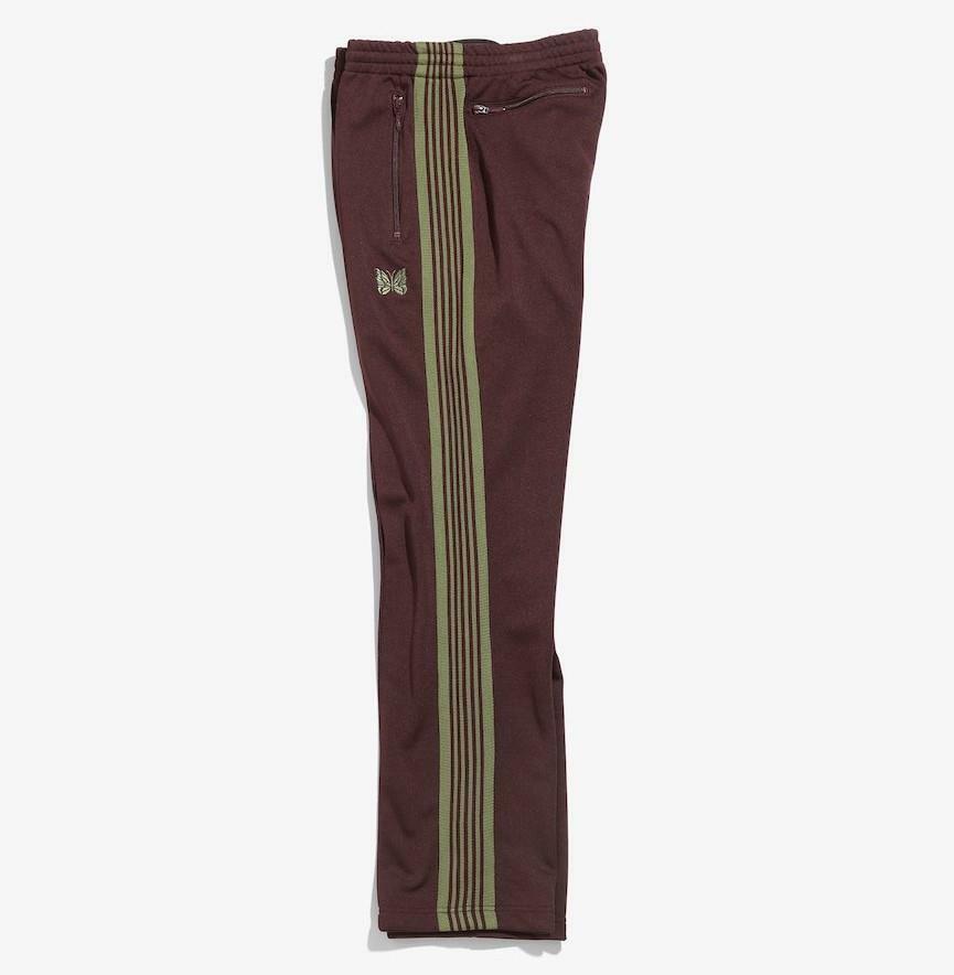 Needles Narrow Track pant poly smooth maroon brand new 21AW Nepenthes JO223