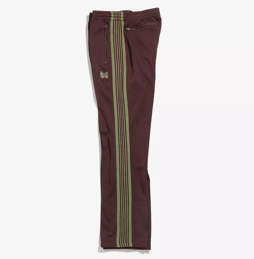 needles track pant ziped 21AW maroon