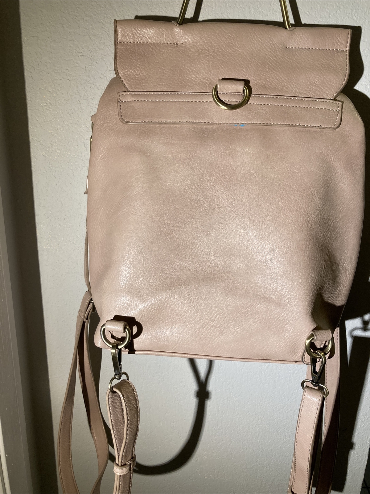 vegan leather convertible backpack | coffee main image 0
