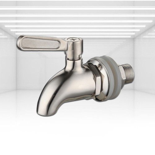 1PZ Rubinetto Acqua Acciaio Inox Rubinetto Distributore Bevande Rubinetto Ricambio Metallo - Foto 4 di 11