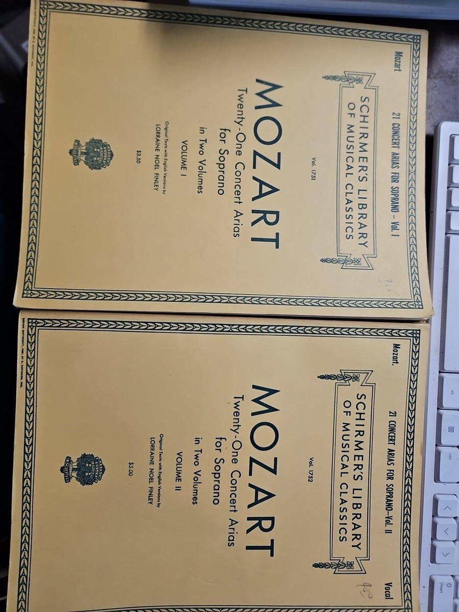 Mozart Twenty-One Concert Arias for Soprano in Two Volumes | eBay
