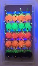 Goldhead Vibrator-Rubber Leg Fluorescent Blob Lures Trout Fishing Flies