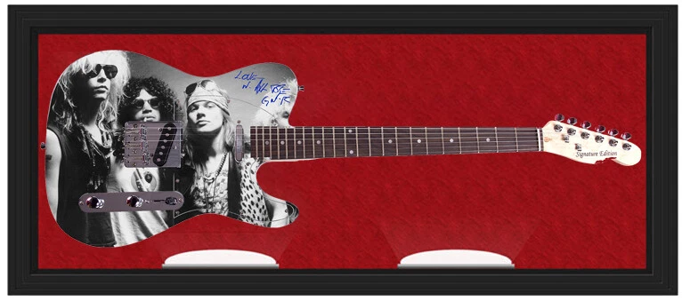 Rose Axl Autographed Photo Guitar Group - Image 3 of 3
