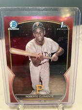 Bowman Chrome 1st Roberto Clemente Red 1/5 Retrofractor 1st On Print