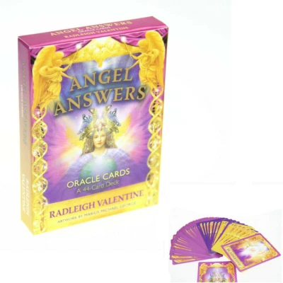 UNBRANDED (NO PAPER GUIDE BOOK) Angel Answers Oracle Cards Card 44Pcs Set Deck Radleigh Valentine Game