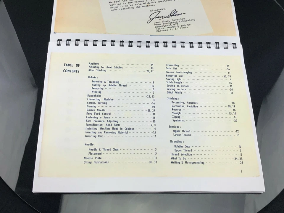 Sears Kenmore Model 54 Zig Zag Sewing Machine Instructions Manual 158.540 - Image 2 of 4