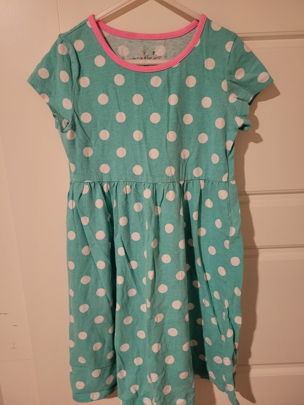 Girls Jumping Beans Size 7 Polka Dot Cotton Dress