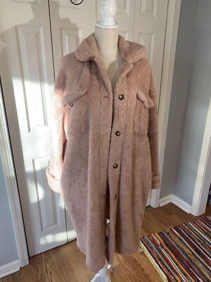 Winter Coats Plus Size Hooded Sherpa Jacket Maternity Coat Cozy Plus Size  Women's Winter Sherpa Jacket