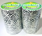 Duck # 1398132 Zebra pattern printed duct tape 1.88" x 10 yds -Case 6 rolls