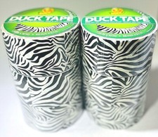 Duck  1398132 Zebra pattern printed duct tape 1.88" x 10 yds -Case 6 rolls