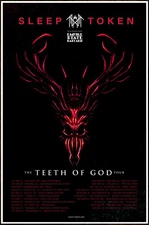 SLEEP TOKEN The Teeth Of God Tour 2024 Ltd Ed RARE Poster! Prog Metal Post Rock