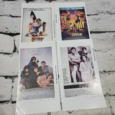 80s Movie Poster Art Magazine Clippings Lot Of 4 Double Sided John Hughes Films