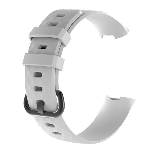 Fitbit Charge 3 Classic Silicone Replacement Band Watch Strap Diamond-Textured - Picture 19 of 24
