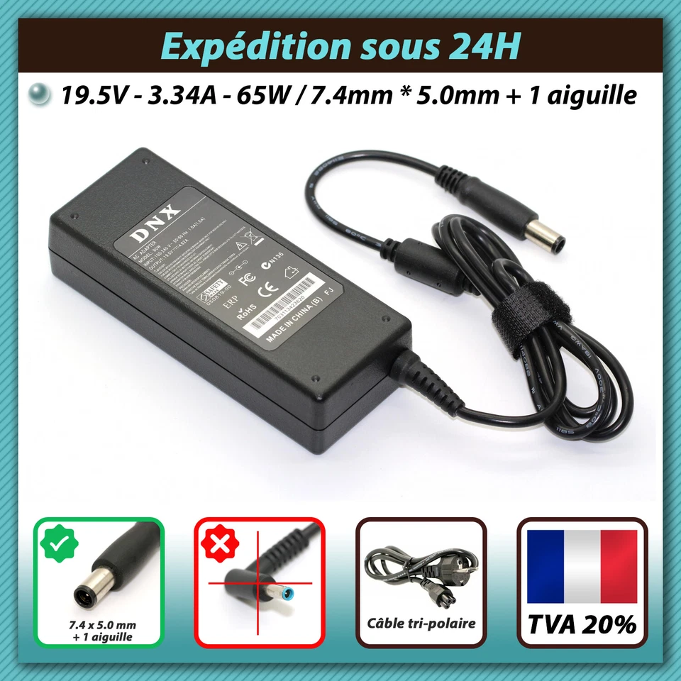 CHARGEUR ALIMENTATION POUR 19.5V 3.34A DELL STUDIO 15 1557 1558 1569 1735 1737 - Photo 1/1