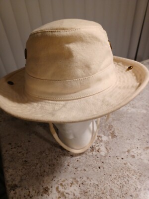TILLEY ENDURABLE AIRFLO HAT MESH- SAFARI, CAMPING- BEIGE- GUC! MADE IN  CANADA