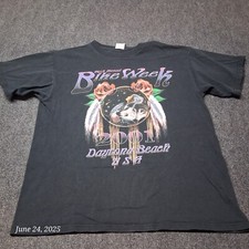 Vintage Daytona Beach Bike Week T Shirt Sz Large Sherrys Best 2001 60th Annual