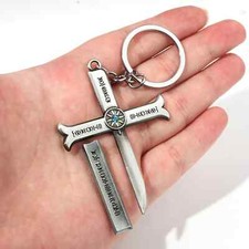 Portachiavi Croce Occhi di Falco Dracule Mihawk Cosplay Pezzo Unico Collana Uomo Portachiavi
