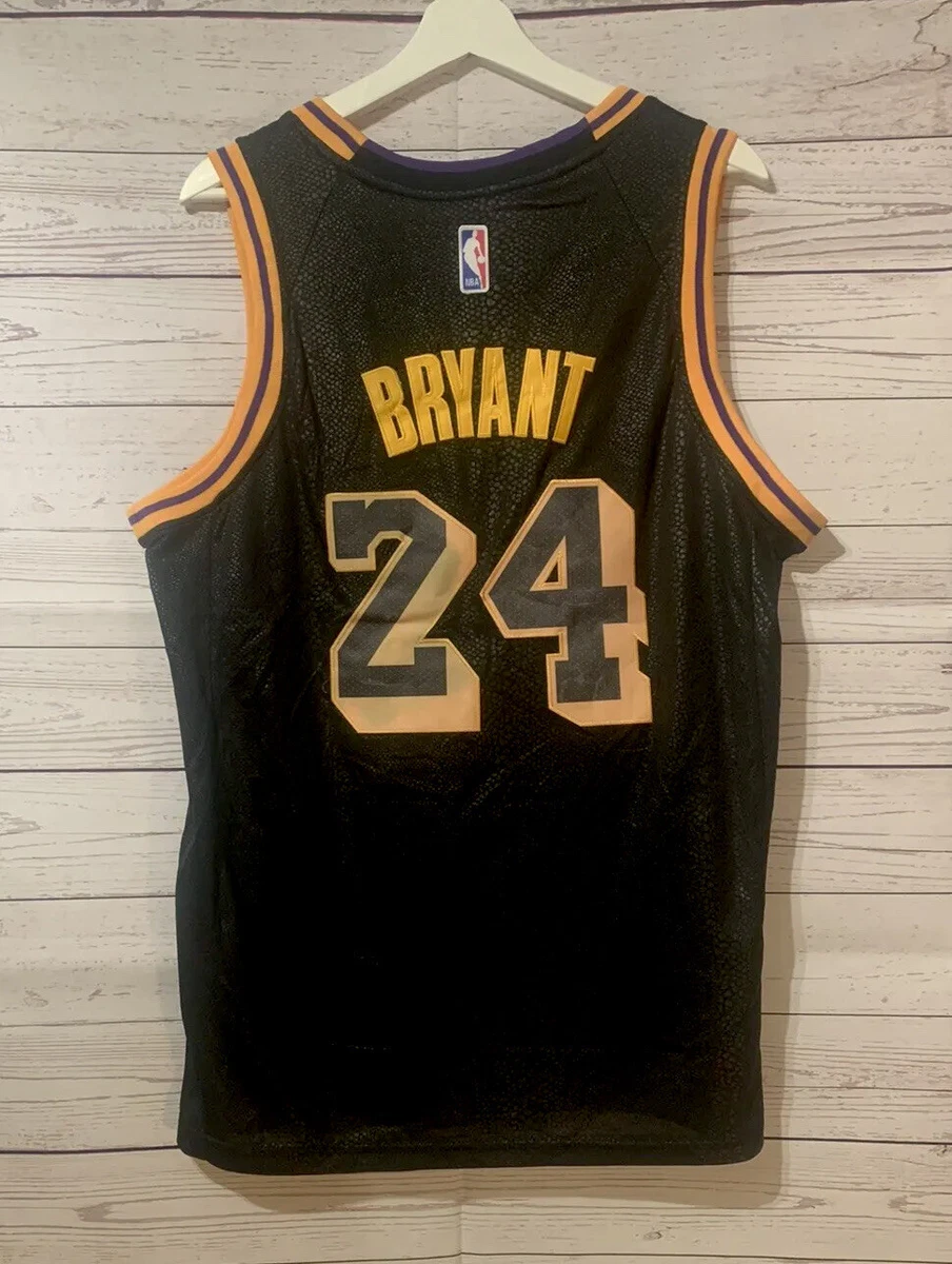 NBA Los Angeles Lakers #24 Kobe Bryant Black Mamba Mens Jersey Size 48