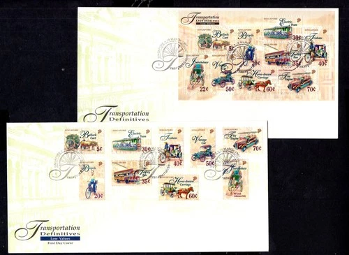 Singapore - 1997 Transportation Definitives Set + MS on 2 x First Day Cover